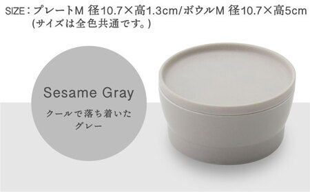 【美濃焼】StackStock なごみの色目（Matte）プレートM・ボウルM 4点 セット Matcha Green × Sesame Gray【城山製陶所】食器 小皿 小鉢 醤油皿 薬味皿 副菜鉢 インテリア アクセサリートレイ 小物入れ スタッキング グリーン グレー 緑 灰 磁器 シンプル おしゃれ レンジ対応 食洗機対応 送料無料 [MCK042]