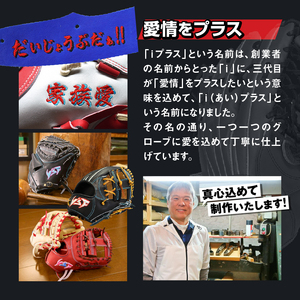 硬式 セミ オーダーグローブ グラブ 投手用【野球工房iプラス】:ブラック 左投げ 指カバー無し
