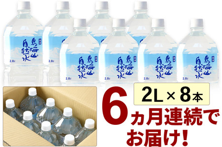 《定期便6ヶ月》鳥海山自然水(2L)8本×6か月連続 計48本