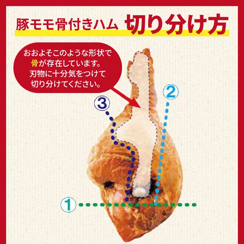 豚モモ骨付ハム 肉 豚肉 ハム 骨付き