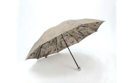 晴雨兼用モンプリュイ・パリ　折傘 小物 雑貨 婦人用 雨傘 日傘 レディース 雨具 梅雨 レイングッズ 玉留一体型 雨の日 晴れの日 UV加工  グリーン