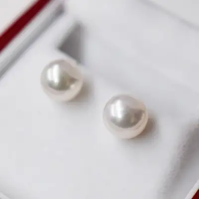 S085-322A_天草産 8mm-8.5mm あこや真珠 ホワイトピンク 花珠級 スタッド パールピアス イヤリング【D：ピアス チタン】