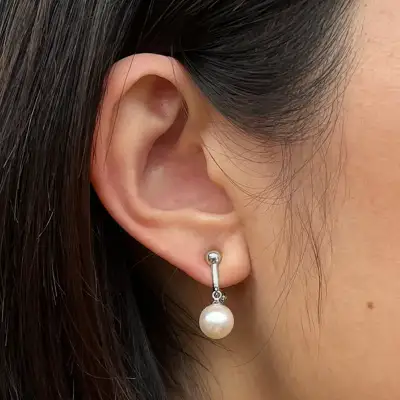 S085-326A_天草産 8mm-8.5mm あこや真珠 ホワイトピンク 花珠級 スタッド パールピアス イヤリング【H：イヤリング SV925（シルバー）※ブラ】