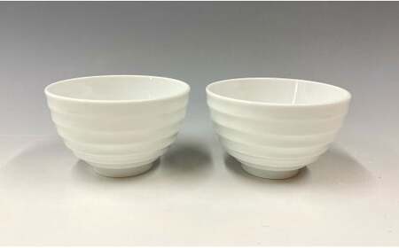 中仙窯 有田焼 白磁小丼ペア（中尾純作） A45-149