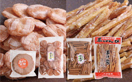 高知製造 おやつセット（1） ＜芋けんぴ あずき煎餅 ぽん菓子 中菓司 けんぴ＞ 