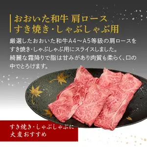 厳選A4～A5等級 おおいた和牛 肩ロースすき焼きしゃぶしゃぶ用・サイコロステーキセット　合計1.6kg A01123