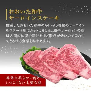 厳選A4～A5等級 おおいた和牛 サーロインステーキ 3枚 600g A01130