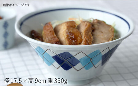 【波佐見焼】アーガイル（赤） おしゃれDON どんぶり  丼 器 食器 皿【Cheer house】[AC230] 波佐見焼