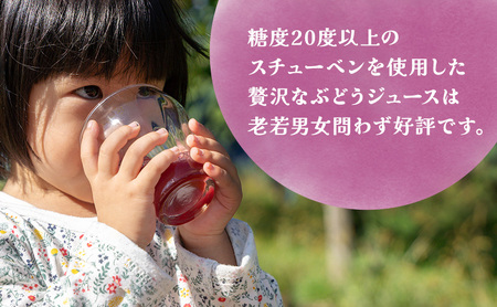 芽実農園のぶどうジュース（スチューベン100％）720ml×6本 青森県鶴田町産スチューベン使用 果汁飲料 安心安全 無添加 果汁100％ストレートジュース 糖度20度以上 濃厚 