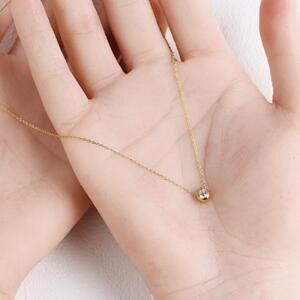 K18イエローゴールド【ラボグロウンダイヤモンドネックレス】0.2ct 馬蹄ばていデザイン 長さ40cm LAB-K18-006 ネックレス