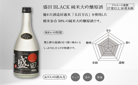 清酒　盛田ギフトセット　500ml×2本 日本酒 精米歩合50% 蔵元 酒蔵 純米大吟醸 原酒 五百万石 湧水 お酒 酒 盛田ブラック 盛田ホワイト 国産米 米こうじ ギフト 贈答品 プレゼント 贈り物 母の日 父の日 家飲み 宅飲み 愛知県 常滑市
