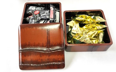 新潟特産竹塗　ミニ重箱（お弁当） 民芸品 工芸品 伝統技術 お弁当箱 お菓子箱 木製 漆器 