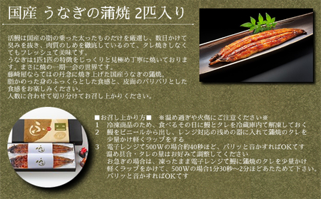 国産 うなぎの蒲焼 2匹入り 【藤崎屋】 ｜ ふっくら あっさり 香ばしい タレ付 山椒付 父の日 母の日 敬老の日 うな丼 鰻丼 国産 うなぎ 鰻 蒲焼国産 うな重用 蒲焼 特上 2人前 【藤崎屋】 ｜ ふっくら あっさり 香ばしい タレ付 山椒付 父の日 母の日 敬老の日 うな丼 鰻丼 国産 うなぎ 鰻 蒲焼