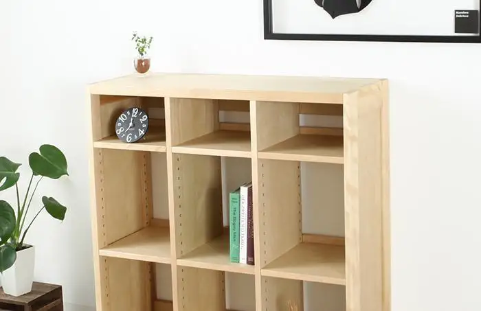 大川家具 ファイン 90cm ブックシェルフ 高さ95cm 天然木 サクラ(バーチ)