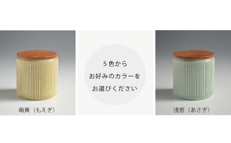【美濃焼】SALIU しのぎキャニスターSA00 選べる2点セット【株式会社ロロ】キッチン雑貨 保存容器 シュガー ソルト コーヒー 調味料入れ 調味料ケース 保存容器 おしゃれ 木製 ナチュラル [MBZ036]