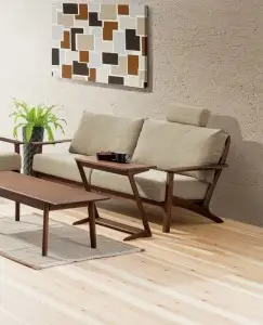 飛騨の家具 サイドテーブル ST-45 BW ウォルナット テーブル