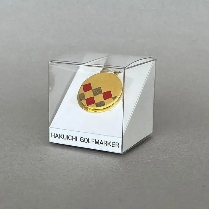 金箔 ゴルフマーカー (市松) 金沢箔 金箔使用 ゴルフグッズ 記念品 お土産
