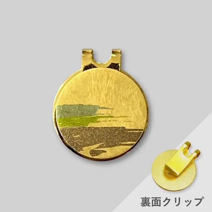 金箔 ゴルフボール マーカーセット(刷毛目) 金沢箔 金箔使用 ゴルフグッズ 記念品 お土産