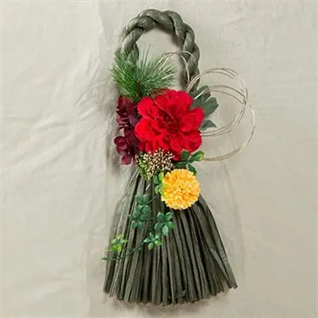 年中飾れるお正月しめ縄飾り(アートフラワー)B_花・観葉植物 造花・プリザーブドフラワー 花 _【1418580】