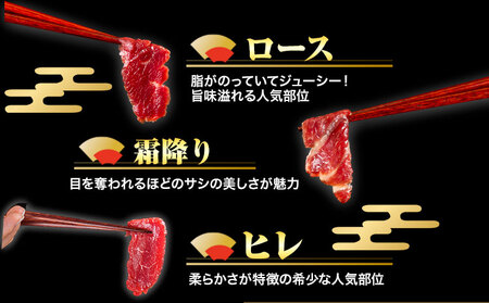 馬刺し7部位堪能セット 約510g タレ付き 馬肉 冷凍 《60日以内に出荷予定(土日祝除く)》 