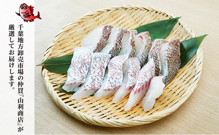 千葉市場直送　朝一活〆！マダイ1尾分（皮付ロイン・スキンレスロイン） 魚貝類 冷蔵 柵 養殖マダイ 新鮮 刺身 切り身 たいの刺身 たいの柵 つまみ 肴 