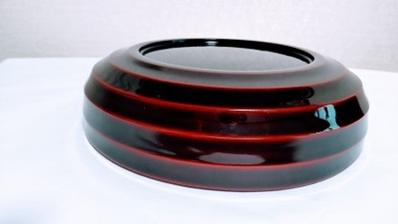 川連漆器 7寸ライン平鉢 漆器 漆器 【遠田漆器店】[B9-6101]