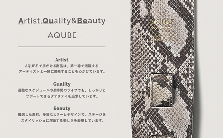AQUBE MUSIC PRODUCTS ギターストラップ　プリンテッド パイソン ［ L ］(裏面カラー：スムースオーク)_0029-008-T05-2