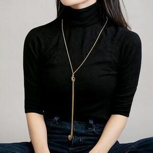 使い方はあなた次第！全長 約123cm スーパーロングネックレス アンティークゴールドカラー STN558003Y ネックレス