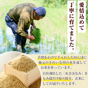 鹿児島県産の玄米 あきほなみ(計10kg・5kg×2袋) 国産 玄米 自社精米 ご飯 おこめ おにぎり お弁当 あきほなみ【谷口ファーム】akn064-07