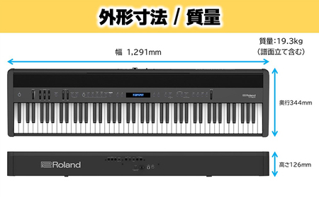 【Roland】本格電子ピアノ/FP-60X(ブラック)【配送不可：離島】 楽器 パワフルスピーカー 本格派ポータブルピアノ ピアノ音源 ヘッドホン3Dアンビエンス コンパクト 