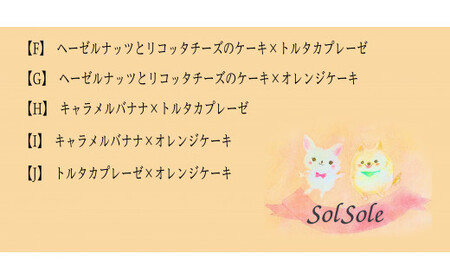 Sol soleの選べるケーキ2種セットC-A　レモンケーキ×ヘーゼルナッツとリコッタチーズのケーキ（KBM-7-1）