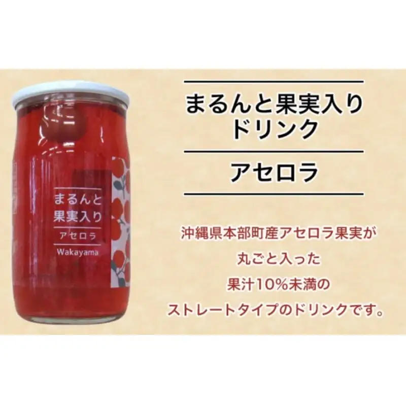 まるんと果実入りドリンク４種20本セット / 田辺市 ドリンク ジュース 果実ドリンク 梅ドリンク きんかんドリンク アセロラドリンク ブルーベリードリンク 梅 きんかん アセロラ ブルーベリー 和歌山県産 沖縄県産 ジュースセット【asr002】