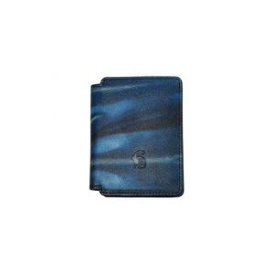 本革 藍染め 絞り財布 Indigo W410