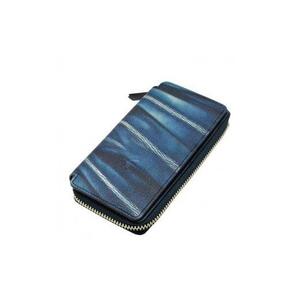 本革 藍染め 絞り財布 Indigo-W409