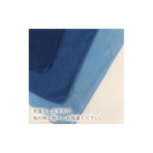 本藍染コットン100％ハンカチ　ダークブルー