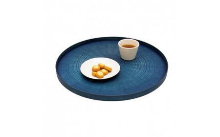 Round Rays Tray L 藍染  ｜トレー プレート お皿 皿 食器 インテリア