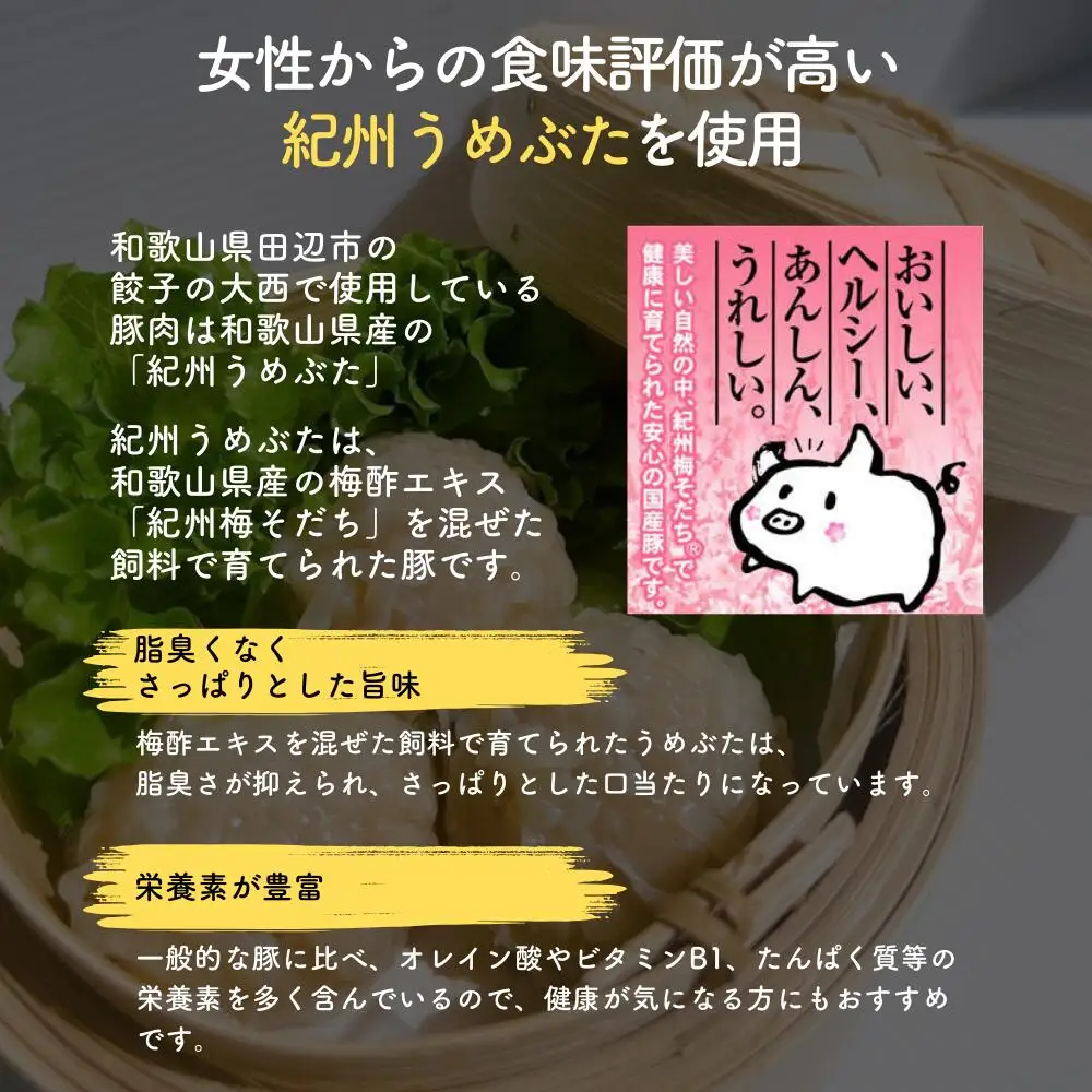 大西のしゅうまい 20個入り / 和歌山 田辺市 シュウマイ 焼売 手作り 紀州うめぶた 無添加 冷凍 レンジ調理 【gyz006-1】
