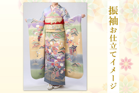 振袖の仕立て（手縫い）