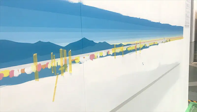 壁掛け壁画　小田原の風景など　大型オリジナルアート　壁のサイズに合わせたキャンバス作品　4メートル程度まで　海　山　空 アート アート
