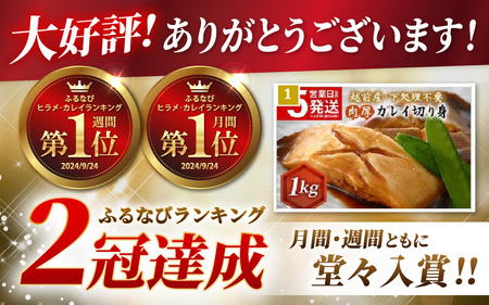  越前産 カレイ 切り身 合計1kg 煮付け 肉厚な切り身かれい （無塩）【 魚 煮魚 切身 魚の切り身 煮付け 】 [e15-a057]