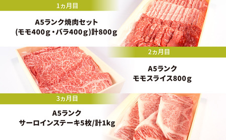近江牛 定期便 A５ランク フルコース 5カ月 黒毛和牛 切り落し 和牛 国産 ブランド牛 三大和牛 牛肉 冷凍 贈り物 ギフト プレゼント CO04　株式会社びわこフード(近江牛専門店 万葉) 東近江