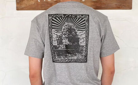 Ｔシャツ FYC 福山キャッスルシリーズ 【グレー/Mサイズ】　Ｔシャツ 半袖 ファッション 衣類 福山城 ユニセックス 男女兼用 広島県福山市/有限会社ホルス [BAFG015]
