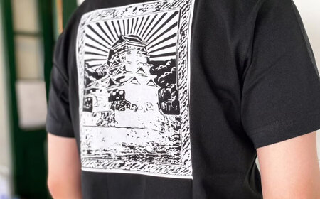 Ｔシャツ FYC 福山キャッスルシリーズ 【ブラック/Mサイズ】　Ｔシャツ 半袖 ファッション 衣類 福山城 ユニセックス 男女兼用 広島県福山市/有限会社ホルス [BAFG018]