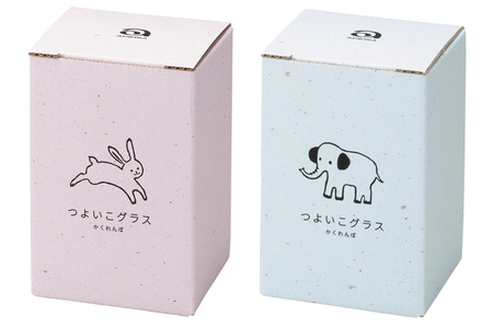 つよいこグラス (M) かくれんぼうさぎ・かくれんぼぞう 各2個｜コップ カップ 子供 食器 アデリア 石塚硝子 【0530】
