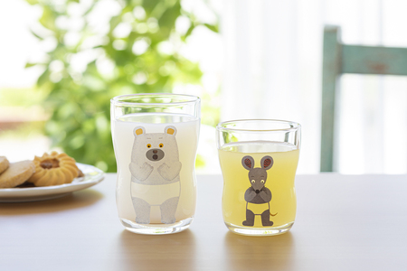 つよいこグラス (S) (M) しろくまのパンツ 各1個 ｜コップ カップ 子供 食器 アデリア 石塚硝子 【0533】
