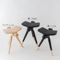 ヤタガラススツール（顔あり・High）クリア / 和歌山 田辺市 紀州材 ヒノキ 檜 イス スツール インテリア 八咫烏【ymt009】