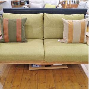 Combination Cushion Stripe グリーン×ダークブラウン【SWOF】_雑貨・日用品  家具・インテリア _【1426400】