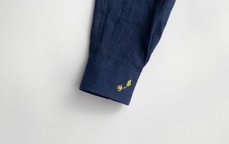 藍染シャツ（男女兼用）Lサイズ mi0083-0003