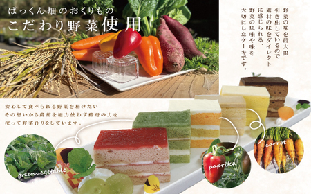 26-503．【数量限定】特別栽培野菜と米粉を使用！グルテンフリーオリジナルケーキセット「4種食べ比べ」