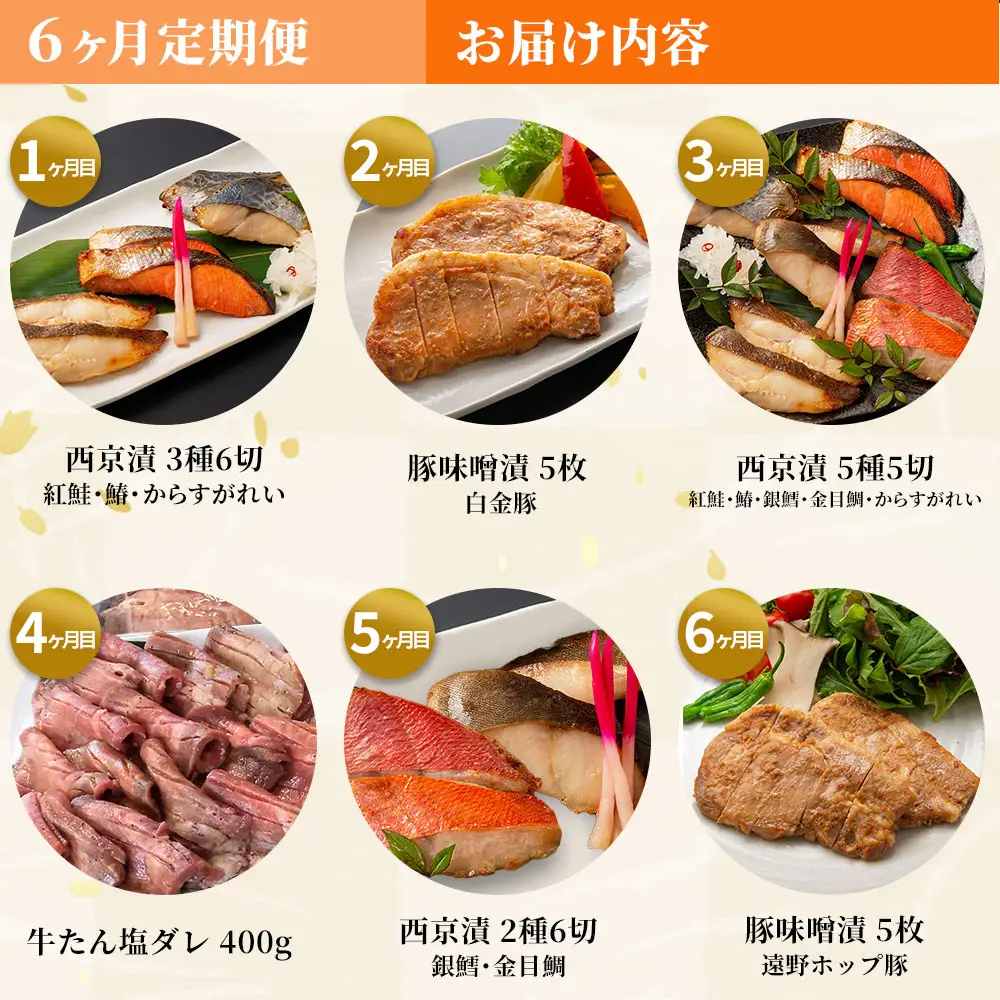 fn-01-014  三陸麻生 お楽しみ惣菜便　全6回毎月お届け 紅鮭 鰆 銀鱈 金目鯛 からすがれい さわら 個包装 西京焼 西京焼き 西京漬